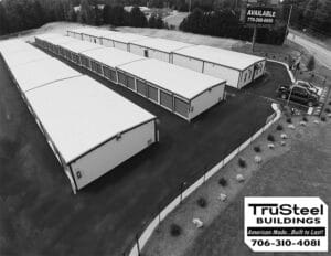 Greyscale Mini Storage - compact and convenient steel mini storage building kit