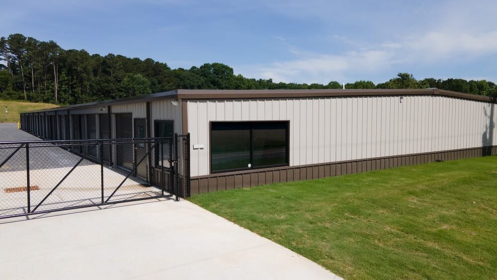 Steel mini storage buildings with office space